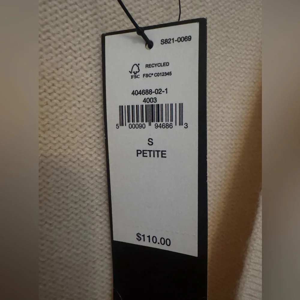 Banana Republic Long Sleeve Wrap Dress in Cream Color - Picture 2 of 7